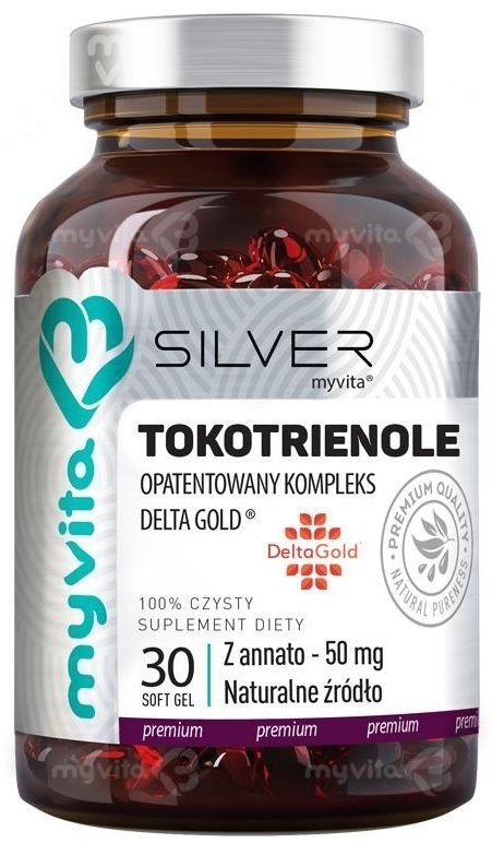 Tocotrienols 100% SILVER PURE, MyVita, 30 Capsules
