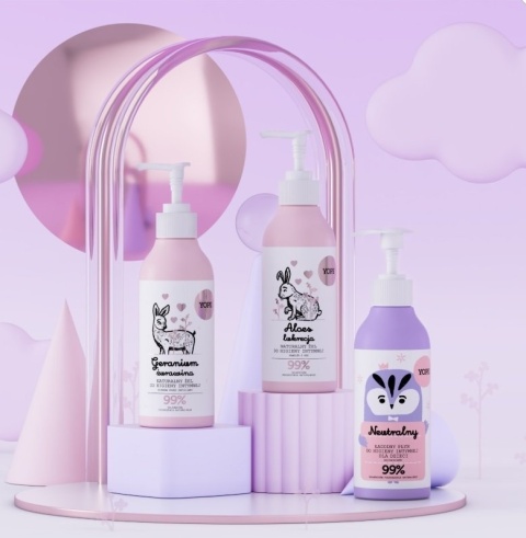 YOPE Naturalny Żel do higieny intymnej Geranium i Żurawina 300ml