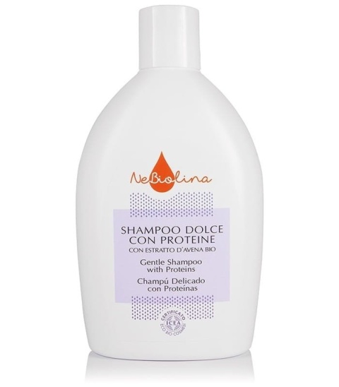 Delikatny Szampon z Proteinami, Certyfikowany, NeBiolina, 500 ml