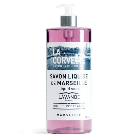 Lawendowe Mydło Marsylskie w Płynie, La Corvette, 1000ml