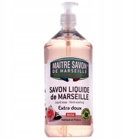 Mydło Marsylskie w płynie, RÓŻA, Maitre Savon de Marseille, 1000ml
