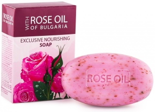 Mydło Różane Odżywcze z Płatkami, Rose oil of Bulgaria, 100g