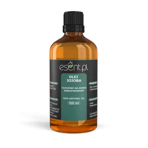 Olej Jojoba tłoczony na zimno, nierafinowany, Esent, 100ml