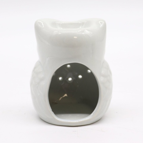 Sowa Biała Kominek Zapachowy Ceramiczny