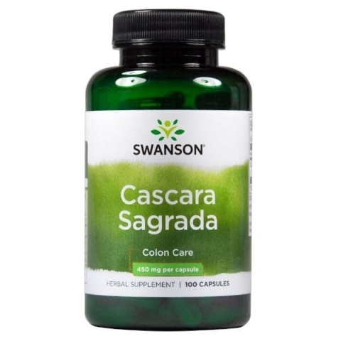 Cascara Sagrada 450mg, Swanson, 100 kapsułek
