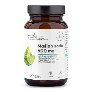 Maślan sodu mikrokapsułkowany 600 mg, Aura Herbals, 90 kapsułek