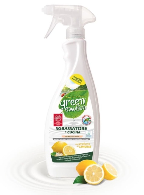 Odtłuszczacz, ekologiczny, wegański, uniwersalny środek odtłuszczający, CYTRYNA, Green Emotion, 750 ml