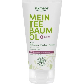 Peeling do Twarzy z Olejkiem z Drzewa Herbacianego, alkmene Mein Teebaumöl 3in1