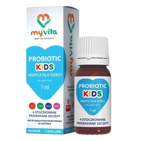 Probiotyk Kids krople dla dzieci, Myvita, 7ml