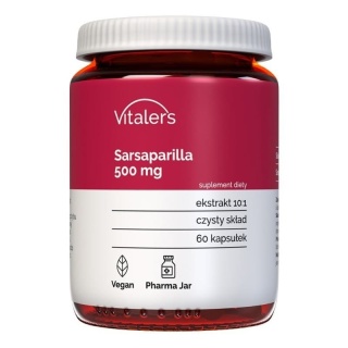 Sarsaparilla (Kolcorośl) 500 mg, Vitaler's, 60 kapsułek