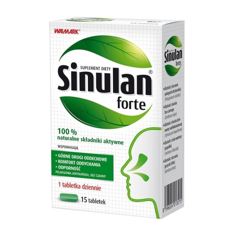 Sinulan Forte, suplement diety, 15 tabletek