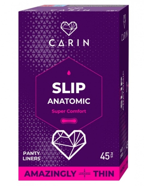 Wkładki higieniczne SLIP ANATOMIC, CARIN, 45 sztuk