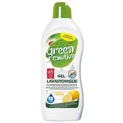 Żel do zmywarki, hipoalergiczny, CYTRYNA, Ecolabel, Green Emotion, 650ml