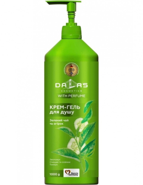 Żel pod prysznic Ogórek i Zielona Herbata, Dalas, 1000ml