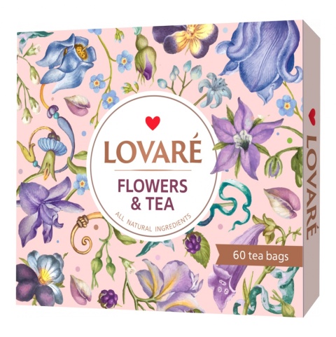 LOVARE Zestaw Herbat FLOWERS&TEA, 12rodzajów po 5szt