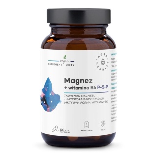 Magnez + Witamina B6 (P-5-P), Aura Herbals, 60 kapsułek
