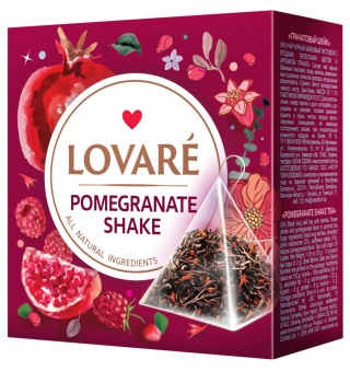Mieszanka herbat z dodatkami „Pomegranate Shake" Lovare (2g x 15 piramidek)