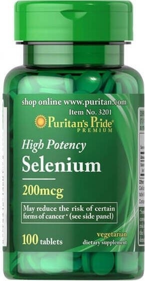 Selen 200 mcg, Puritan's Pride, 100 kapsułek