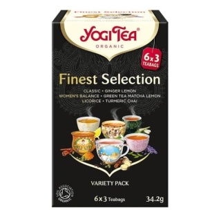 Wyborny zestaw herbat, 6 ajurwedyjskich mieszanek ziołowo-korzennych, 18 torebek, Yogi Tea