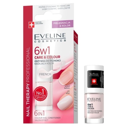 EVELINE Nail Therapy Professional Skoncentrowana odżywka do paznokci nadająca kolor - French 5 ml