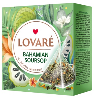 Herbata zielona „Bahamian Soursop" Lovare (2g х 15 piramidek)