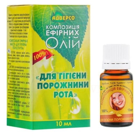 Kompozycja Olejków Eterycznych do Higieny Jamy Ustnej, Adverso, 10ml