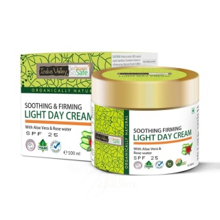 Krem do twarzy na dzień z aloesem i wodą różaną, SPF25, Indus Valley, 100 ml