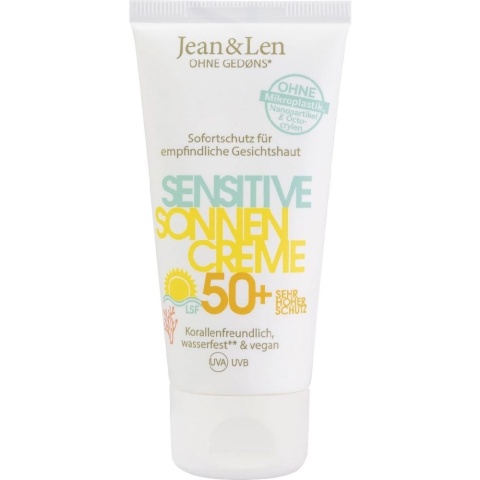 Krem przeciwsłoneczny Sensitive do twarzy SPF 50+, Jean&Len, 50ml