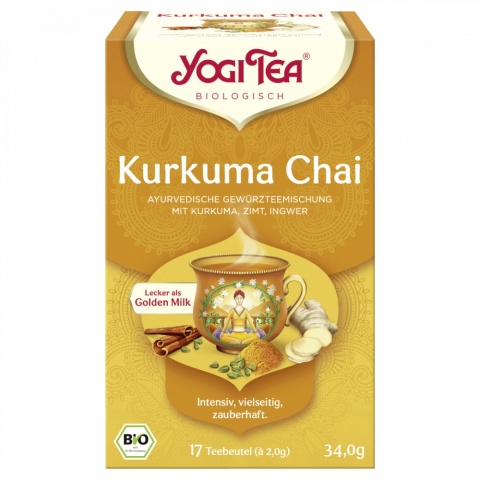 Kurkuma Chai Bio Herbata Yogi Tea, 17 torebek