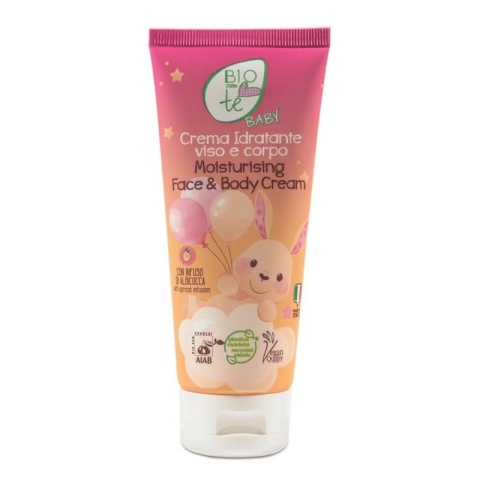 Nawilżający krem do twarzy i ciała dla dzieci i niemowląt, Pierpaoli Biocontè Baby, 100ml