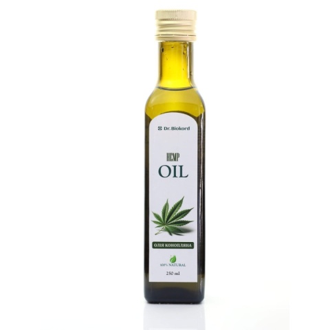 Olej Konopny, Tłoczony na Zimno, Dr.Biokord, 250ml