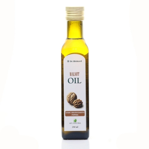 Olej z Orzechów Włoskich, Tłoczony na Zimno, Dr.Biokord, 250ml