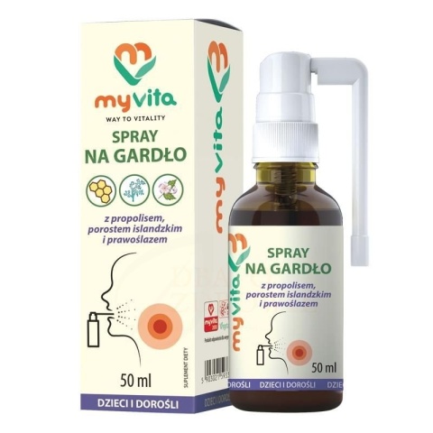 Spray na Gardło z Propolisem, Myvita, 50ml