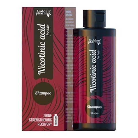 Szampon do włosów z kwasem nikotynowym, Golden Pharm, 200ml
