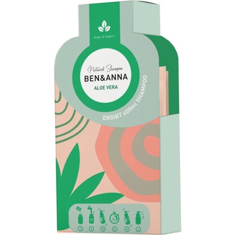 Szampon w płatkach do włosów ALOE VERA, Aloesowy, BEN&ANNA, 2 x 20g
