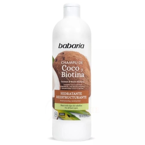 Szampon z olejkiem kokosowym i biotyną, Babaria, 700ml
