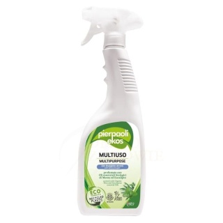 Wielozadaniowy spray czyszczący z dodatkiem aktywnego tlenu, mięta i eukaliptus, Pierpaoli Ekos, 750ml